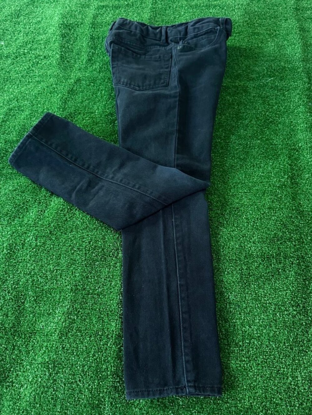 The Children's Place Boys 8 Skinny Fit Black Jeans Adjustable Waist Denim Pants